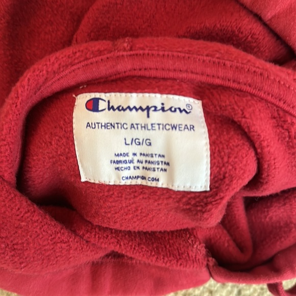 Red Cropped Champions Sweatshirt - Picture 7 of 7